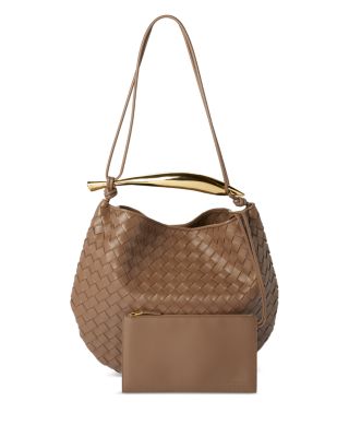 Medium Sardine Intrecciato Leather Shoulder Bag