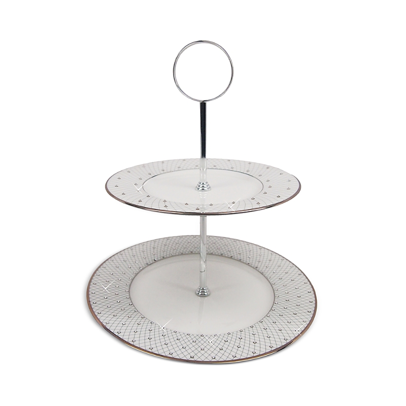 Prouna Princess Platinum 2-tier Cookie/chocolate Stand In Silver