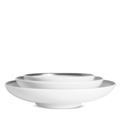 Platinum Edge Assorted Canape Dishes, Set of 3