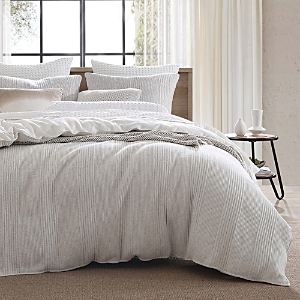 Dkny Pure Ribbed Jersey Duvet Set, King In Heathered Gray