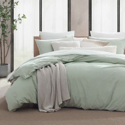 Pure Washed Linen-Blend Duvet Set, Full/Queen