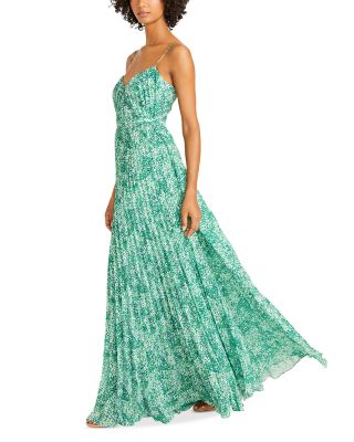 ML Monique Lhuillier Sylvia Pleated Chiffon Gown | Bloomingdale's Women