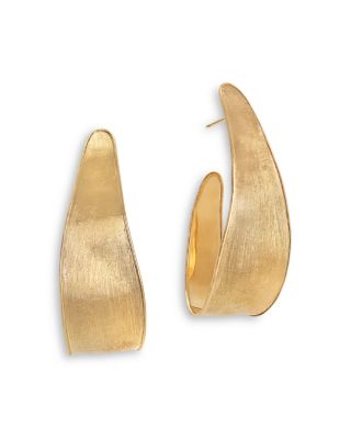 18K Yellow Gold Lunaria Small Hoop Earrings