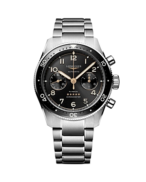 Longines Spirit Flyback Chronograph, 42mm In Black/silver