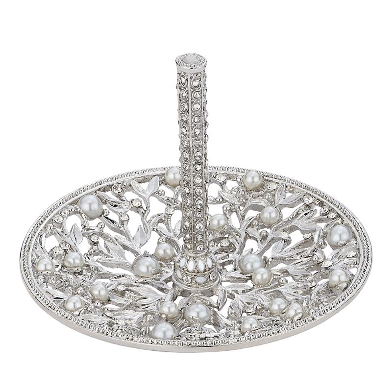 Olivia Riegel Eleanor Silver Tone Ring Holder In Silver