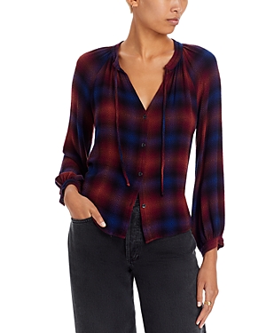 Bella Dahl Plaid Button Down Shirt In Jewel Tone