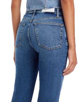 Stove Pipe High Rise Straight Jeans in Mid 70s