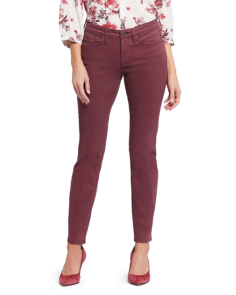Nydj Petite Sheri Slim Jeans in Dark Cherry