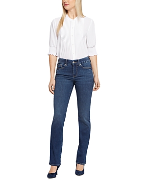 Shop Nydj Marilyn High Rise Straight Jeans In Cambridge