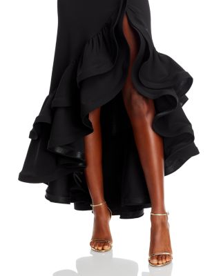 Racerback Ruffle Hem Gown - Exclusive