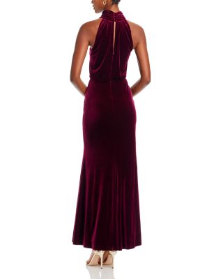 Mock Neck Blouson Gown