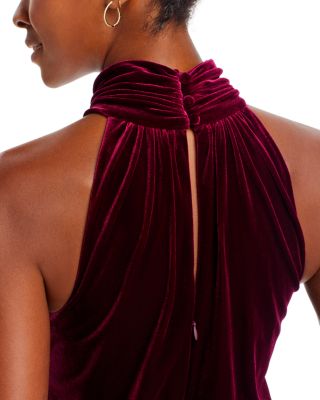 Mock Neck Blouson Gown