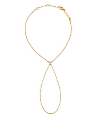 Zoë Chicco - 14K Yellow Gold Prong Diamonds Diamond Trio Hand Chain Bracelet