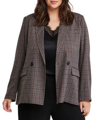 Estelle Plus - Lilibet Check Print Jacket