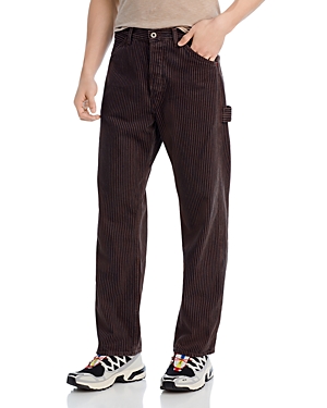 Shop Re/done Modern Painter Relaxed Fit Pants In Brown Hickory Stripe
