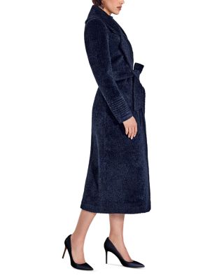 Boucle Notch Collar Wrap Coat