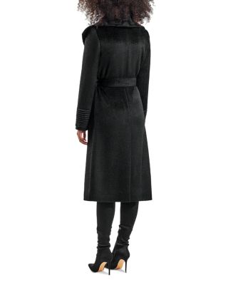 Suri Alpaca Blend Shawl Collar Wrap Coat 