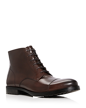 The Men's Store At Bloomingdale's Men's Lace Up Cap Toe Boots - 100% Exclusive In Brown