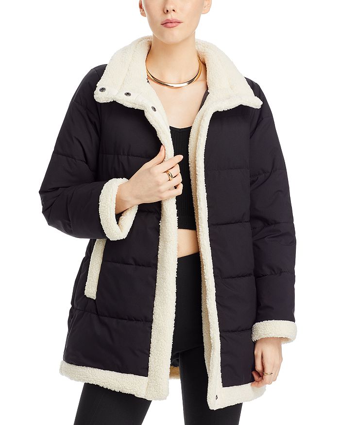 AQUA Fleece Trim Puffer Jacket - 100% Exclusive | Bloomingdale's