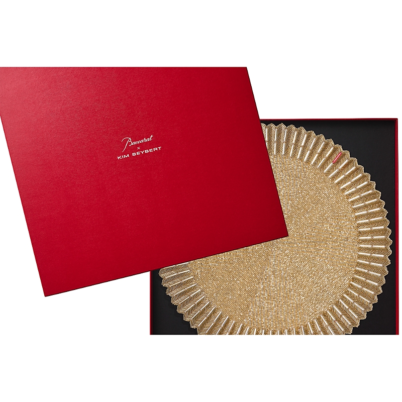 Kim Seybert Baccarat X , Etoile Placemat, Set Of 2 In A Gift Box In Champagne