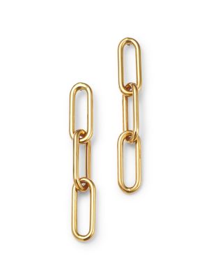 Zoë Chicco - 14K Yellow Gold Heavy Metal Paperclip Link Drop Earrings