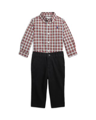 Ralph Lauren - Boys' Plaid Shirt & Twill Pants Set - Baby