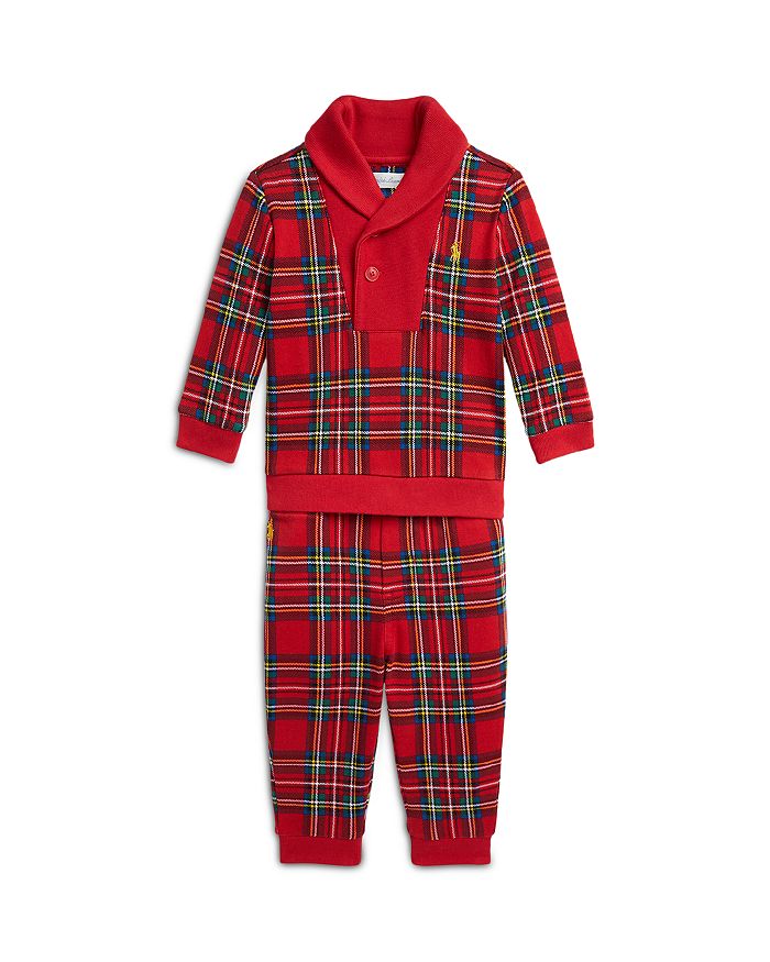 Ralph Lauren - Boys' Plaid Cotton Pullover & Pants Set - Baby