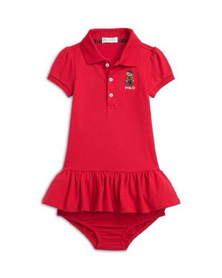 Ralph Lauren - Girls' Polo Bear Mesh Polo Dress & Bloomers Set - Baby