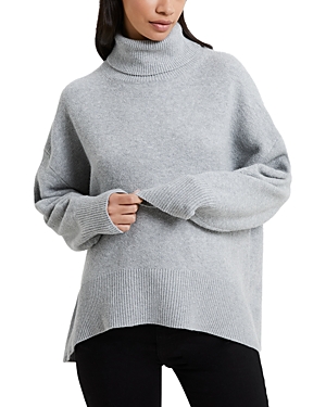 French Connection Vhari High Neck Sweater In Light Grey
