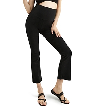 Hatch Collection Ultimate Maternity Over The Bump Crop Flare Legging In Black