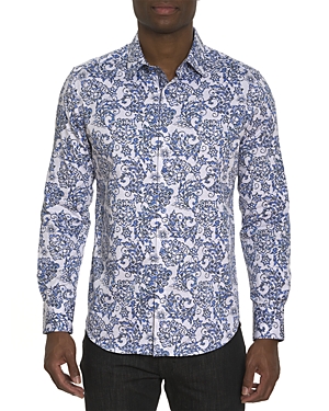 Shop Robert Graham Divan Printed Long Sleeve Button Front Shirt In Multi