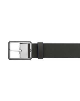 Men's Gray Leather Belt