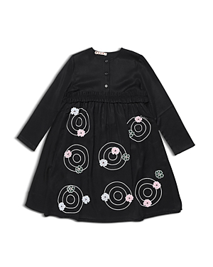 Shop Marni Girls' Circles Dress - Little Kid, Big Kid In Black