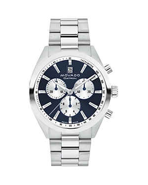Movado Datron Heritage Series Chronograph, 41mm In Blue/silver