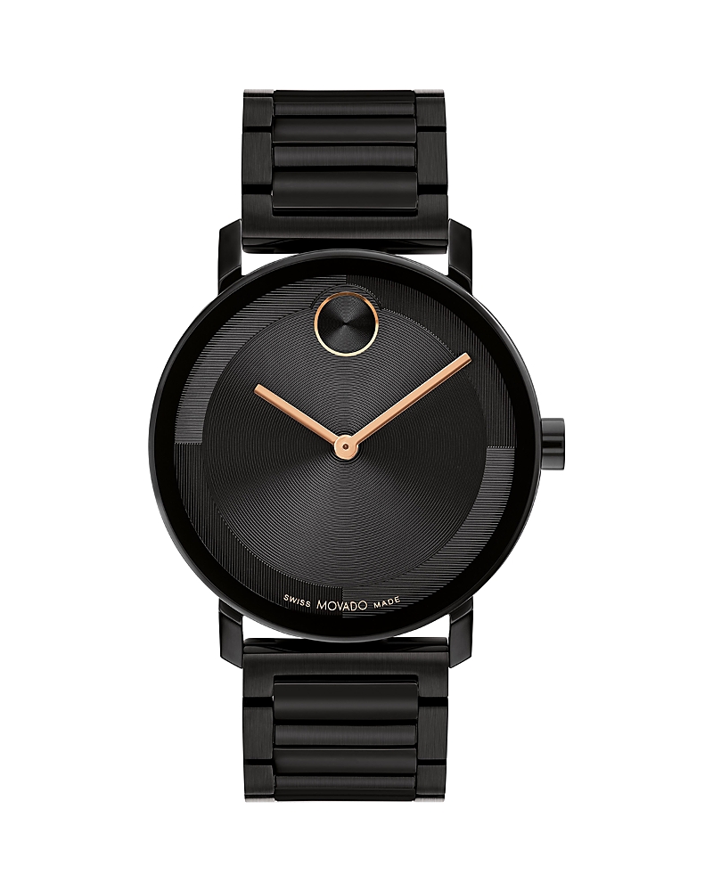 Movado Men's Bold Evolution 2.0 Swiss Quartz Ionic Plated Black Steel Watch 40mm In Black