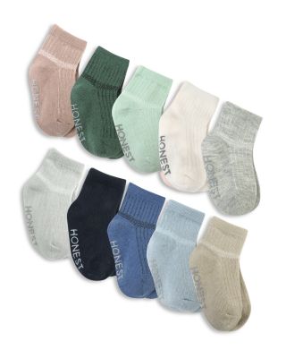 Honest Baby - Boys' Low-Cut Socks, Pack of 10 - Baby