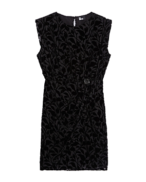 Shop The Kooples Burnout Velvet Mini Dress In Black