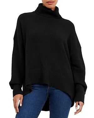 Shop French Connection Vhari High Neck Sweater In Black