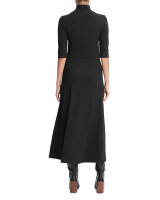Elbow Sleeve Turtleneck Dress