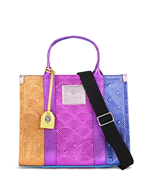 Kurt Geiger Southbank Small Cotton Tote In Multi Leather