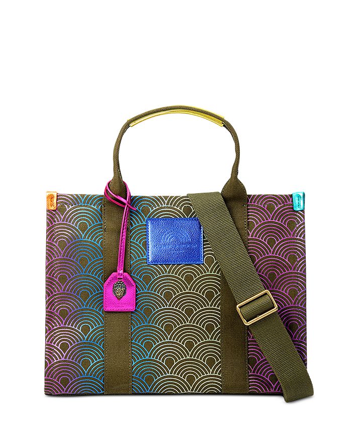 Shop Kurt Geiger Southbank Small Tote In Green Multi
