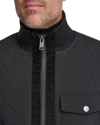 Amberg Diamond Quilted Corduroy Trim Water Resistant Jacket