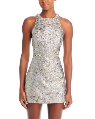 Alice Olivia Sparkle retailer Glitter Mini Dress Metallic sz small