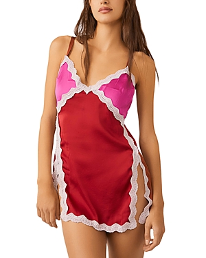 Free People On The Rise Mini Slip In Fuschia Frost
