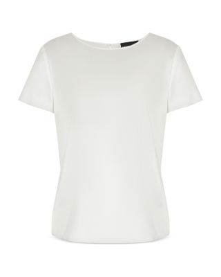 Stretch Silk Short Sleeve Blouse