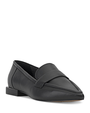 Shop Vince Camuto Women's Calentha Pointed Toe Loafers In Black