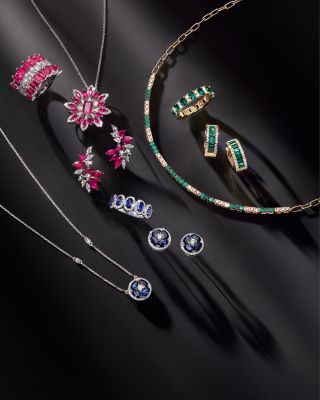 Emerald & Diamond Ring in 14K Yellow Gold 