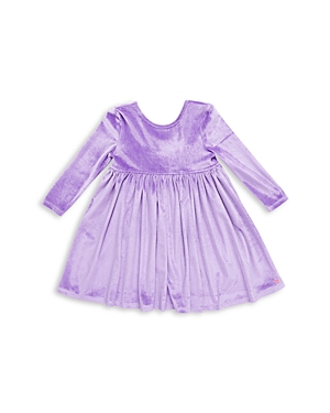 Pink Chicken Girls' Steph Velour Dress - Little Kid In Lavender Velour