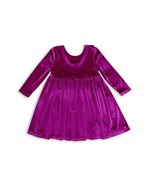 Pink Chicken Girls' Steph Velour Dress - Little Kid In Berry Velour