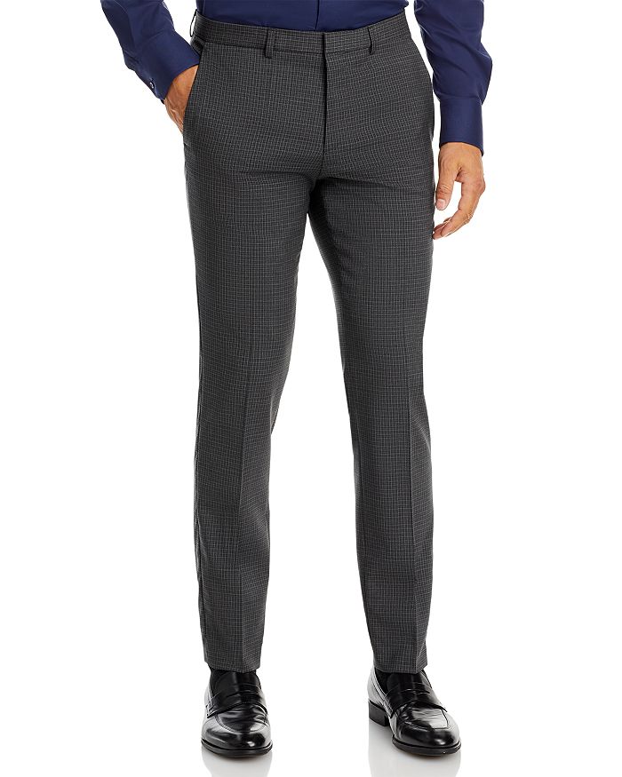 HUGO Hesten Micro Check Extra Slim Fit Suit Pants | Bloomingdale's